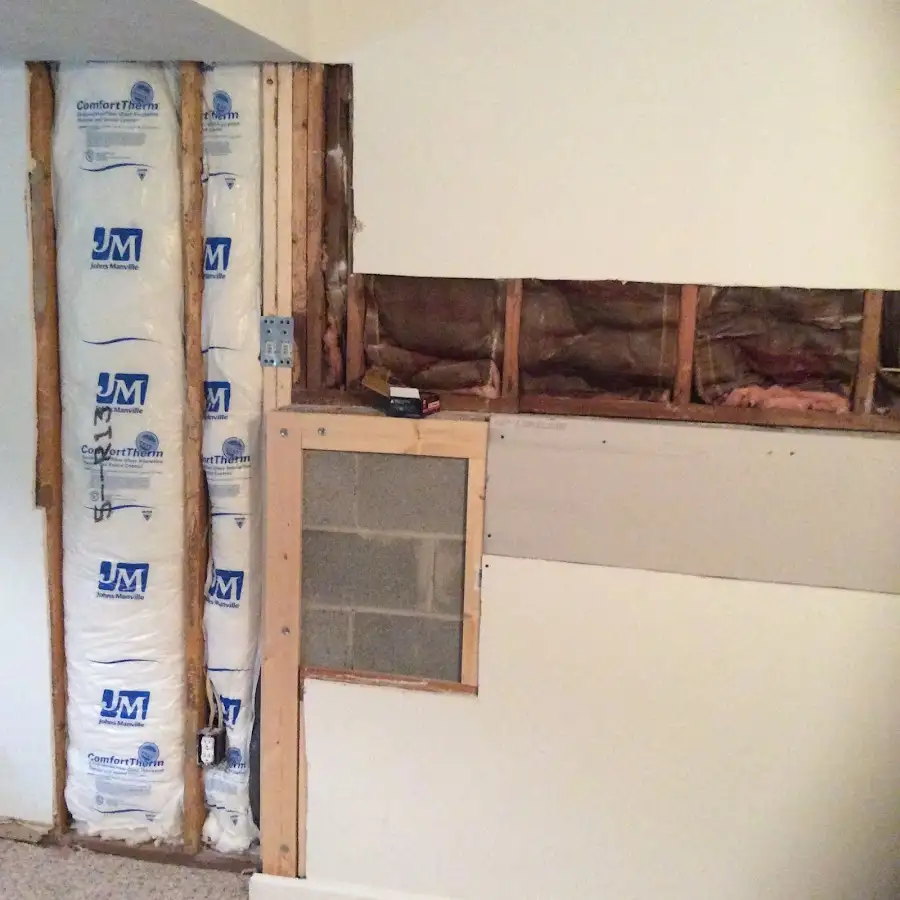 Wall insulation replacement during Odor Removal & Deodorization in Little Silver